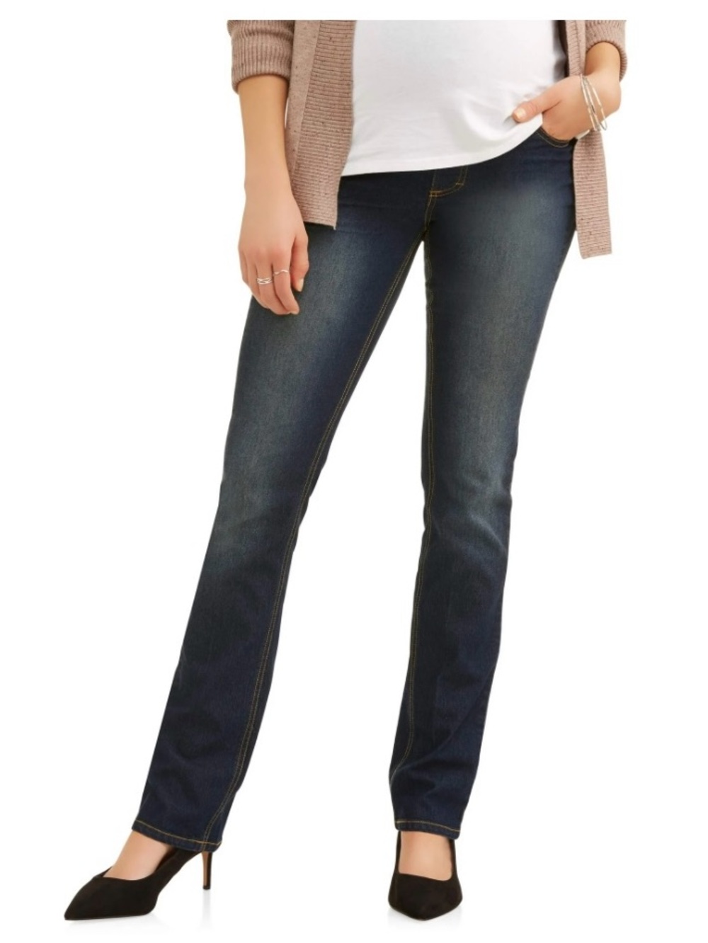 Oh Mamma! Maternity Blue Straight-Leg Jeans